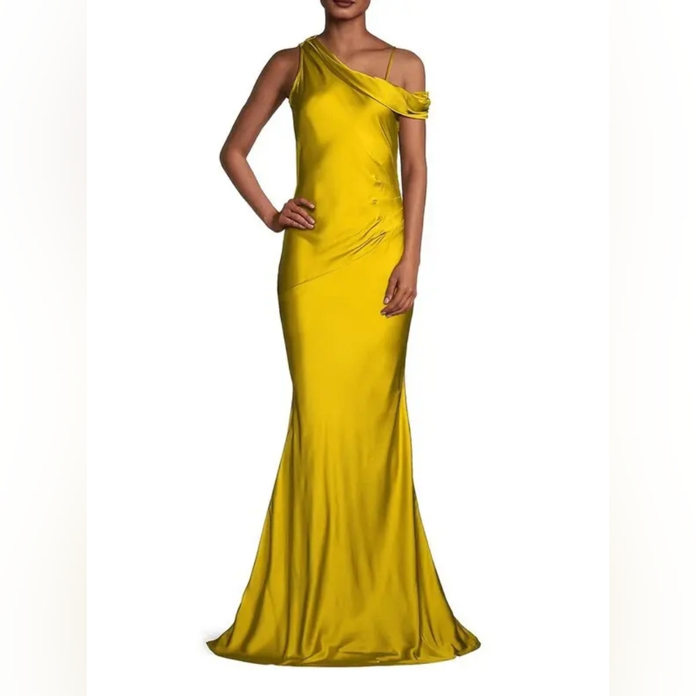 DONNA KARAN NEW YORK Social Draped One-Shoulder Gown